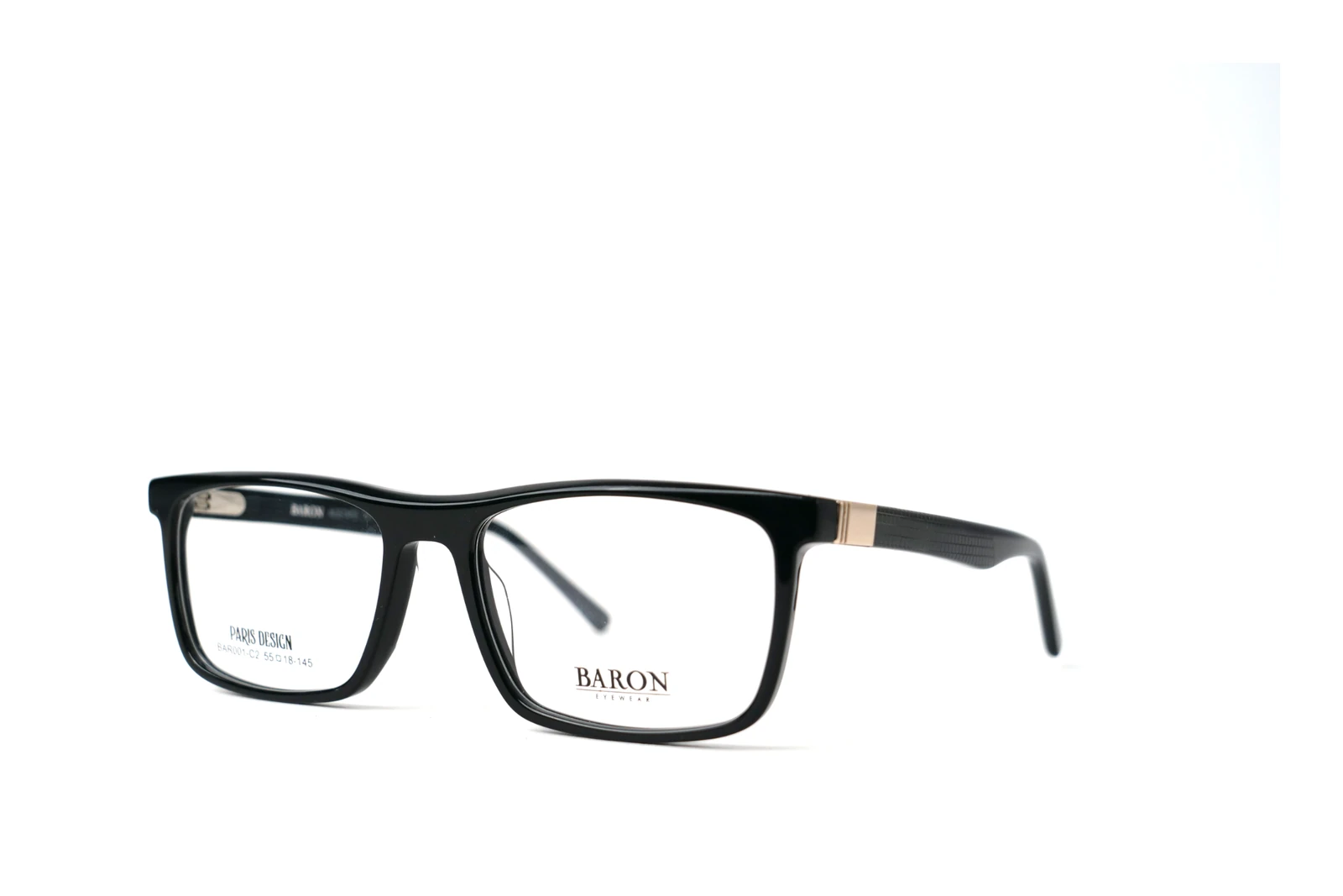 BARON BAR001-C2: angulo, Negro brillo / dorado