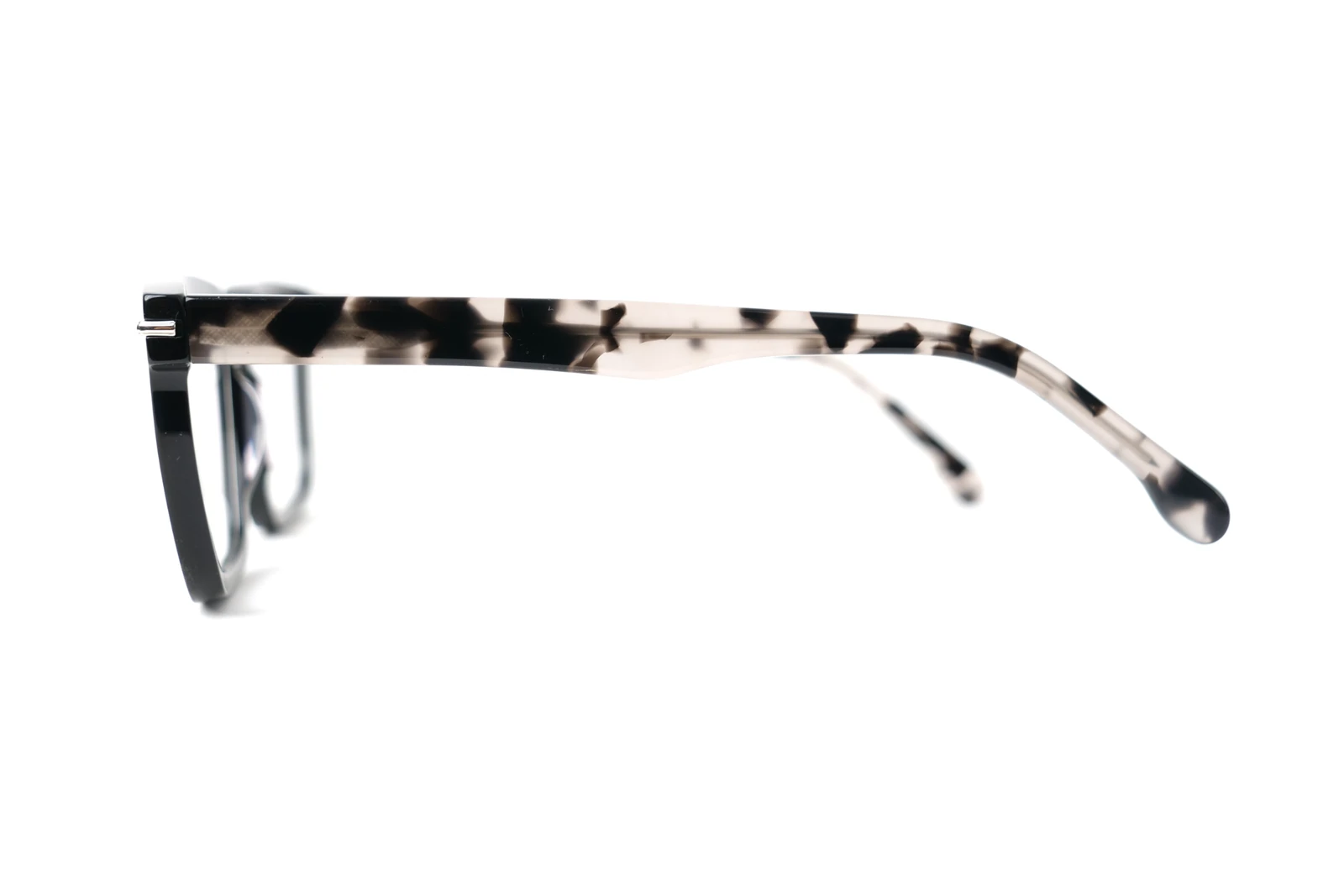 BARON BAR004-C1: lateral, Negro brillo / plateado / print