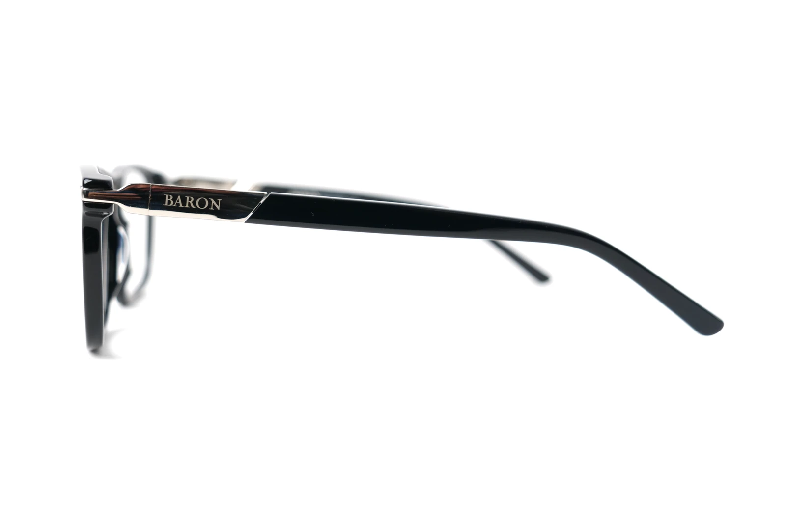 BARON BAR007-C1: lateral, Negro brillo / plateado