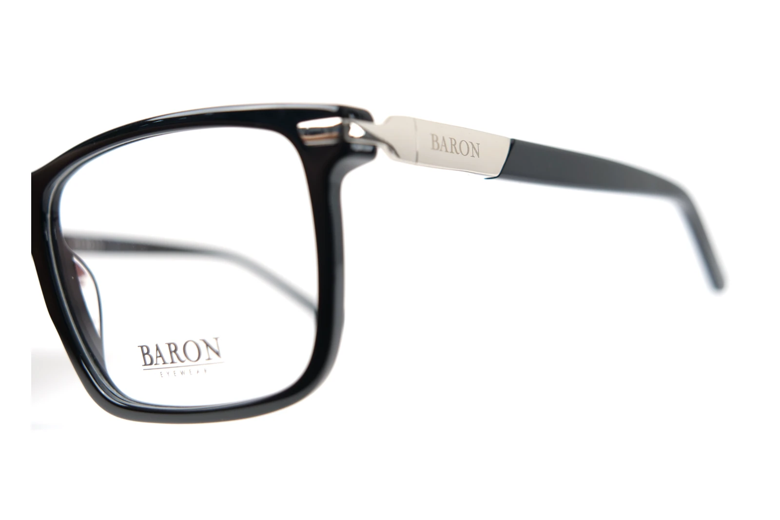 BARON BAR007-C1: detalle, Negro brillo / plateado