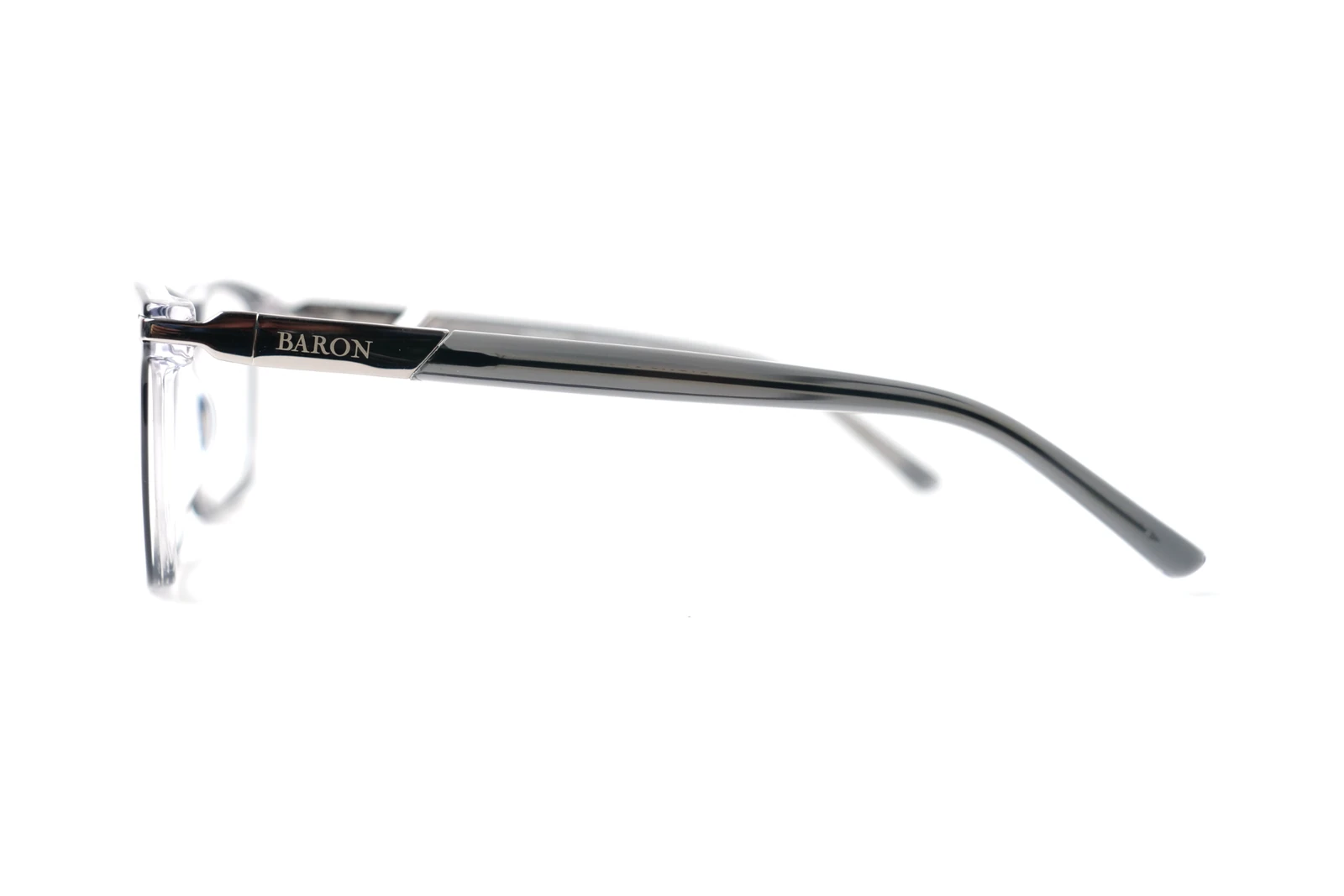 BARON BAR007-C4: lateral, Gris brillo / transparente / plomo brillo