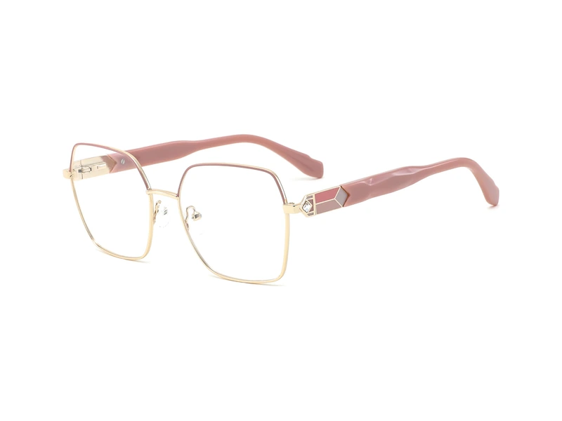 Montura CNC D3660-C3, color Rosado Malva con Dorado