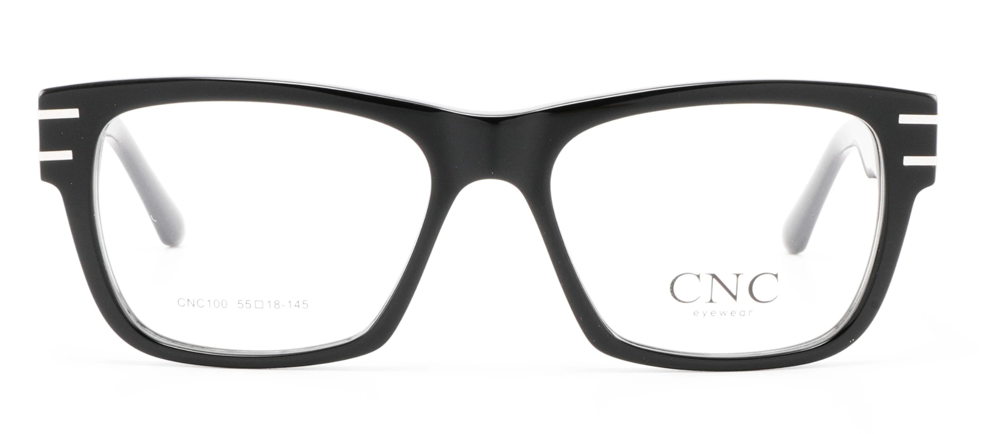 Vista frontal exacta de la montura CNC100-C1 en Negro Ébano
