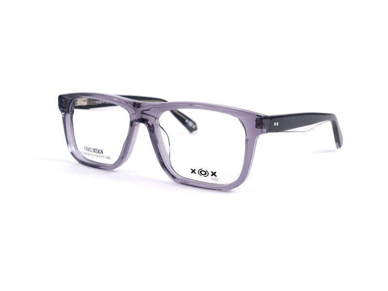 Montura XOX XOXA026-C2, color Gris Humo Transparente con Negro