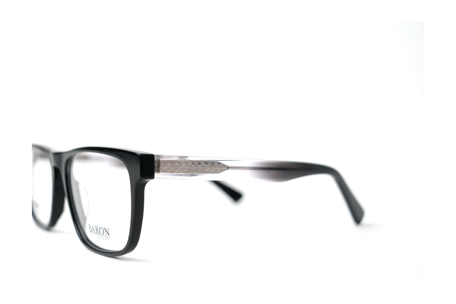 BARON BAR006-C1: detalle, Negro brillo / gris brillo