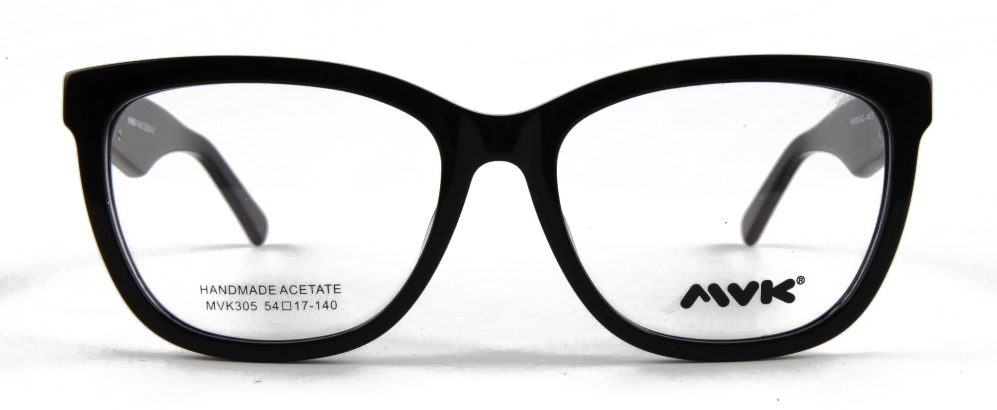 Vista frontal de la montura MVK305-C1 en Negro Ónix