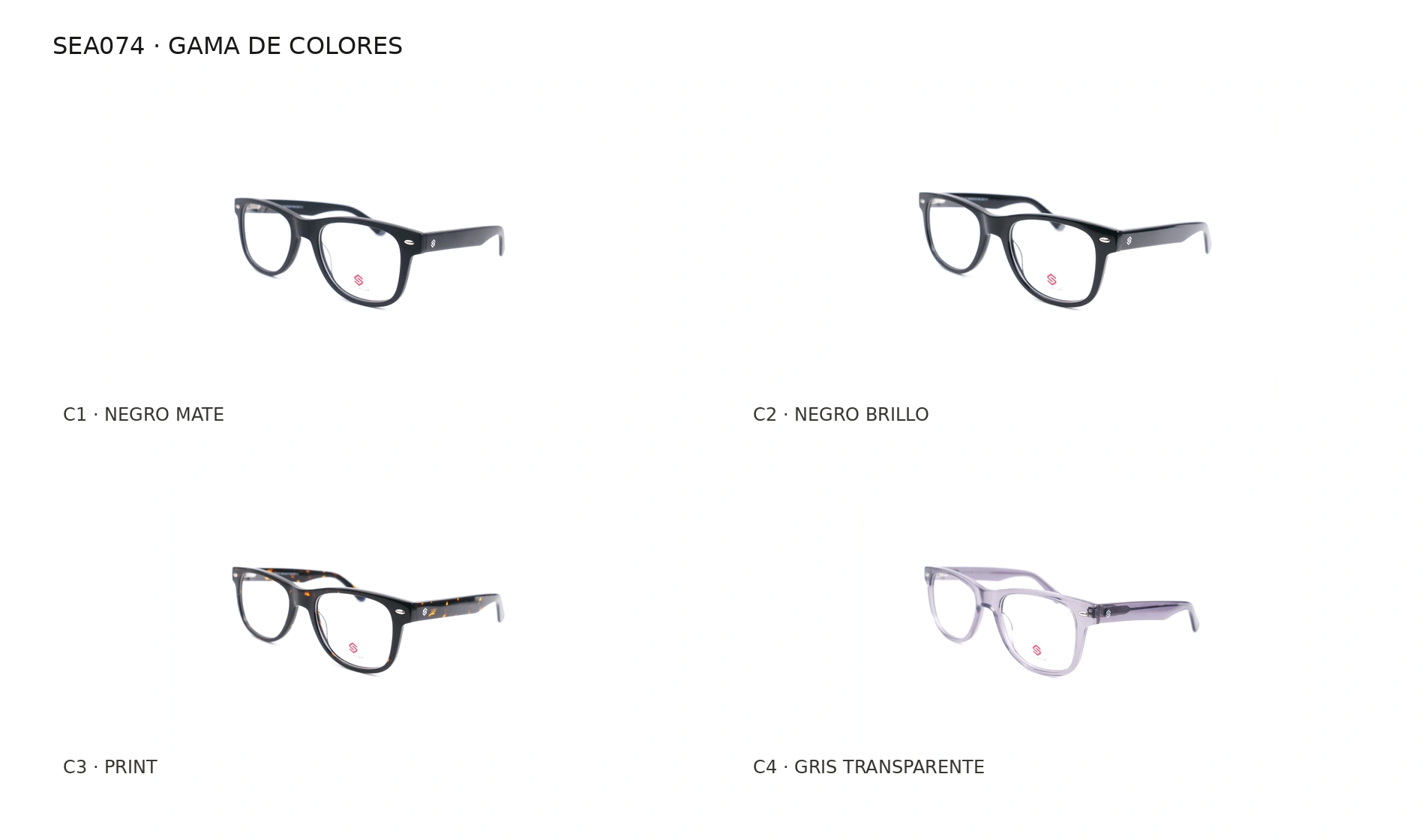 EYEWEAR SEA074-C1: gama, Negro mate